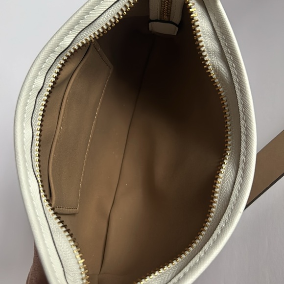 🆕 MICHAEL KORS Gold Studded Genuine Leather Belt Bag White NWT Size Large / XL - Picture 8 of 16
